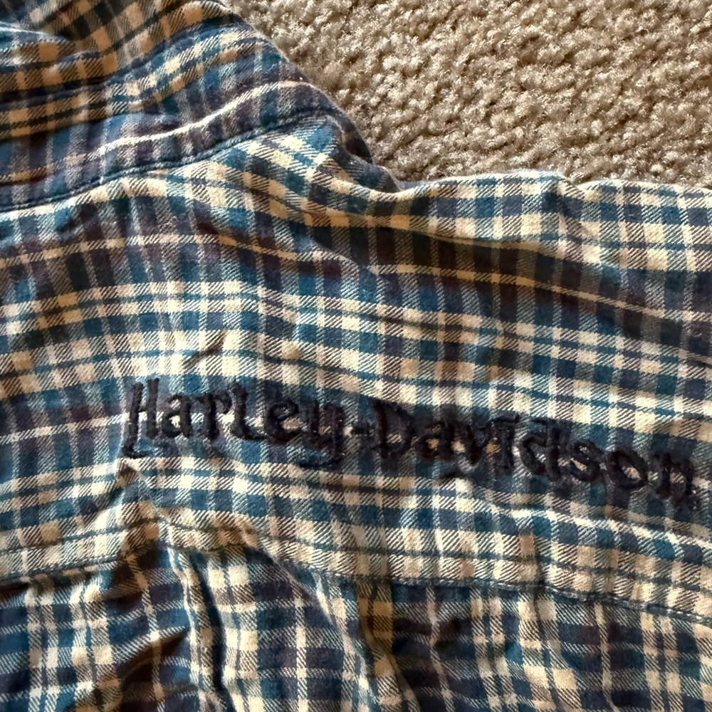 Harley-Davidson Plaid flannel button down sz XL